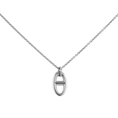 Collier maille en acier inoxydable argenté ajustable pas cher cadeau femme