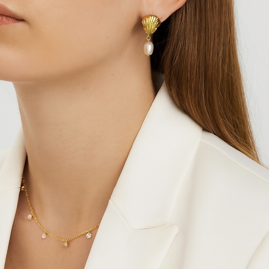 Collier pierres acier inoxydables