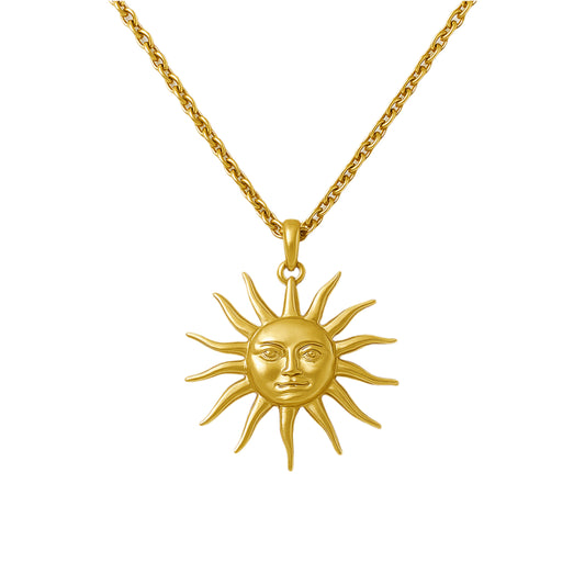 Collier soleil acier inoxydable