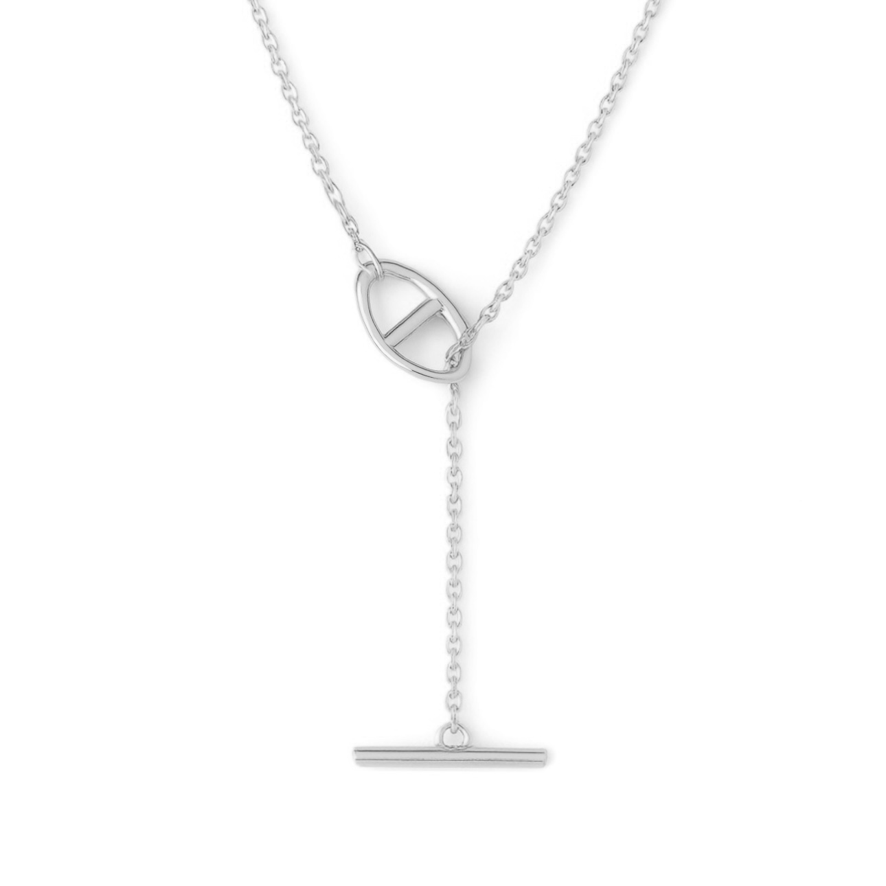 Collier y maille en acier inoxydable