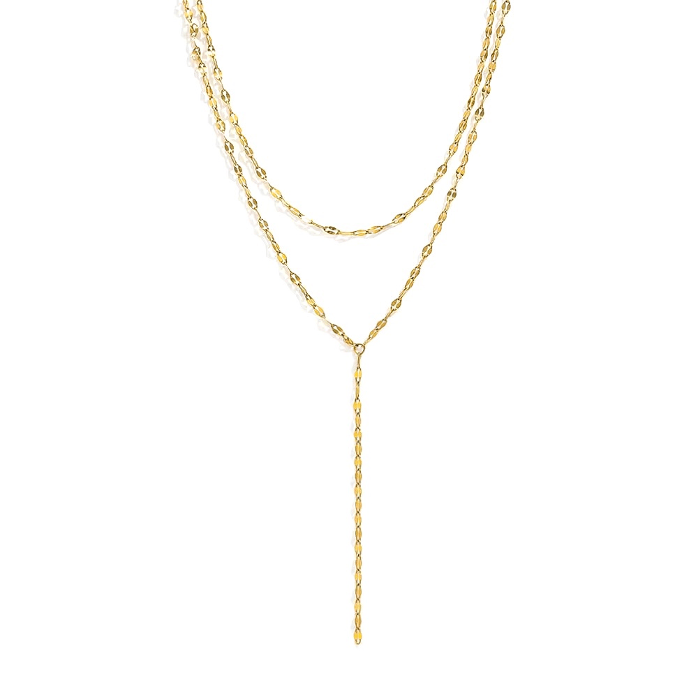 Ysia | Collier Y double en acier inoxydable