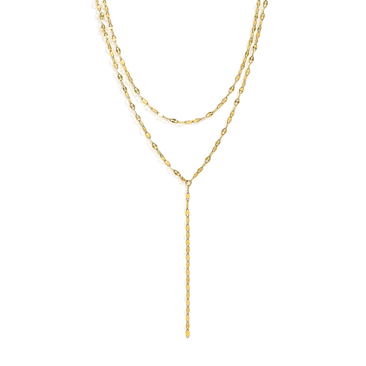 Ysia | Collier Y double en acier inoxydable