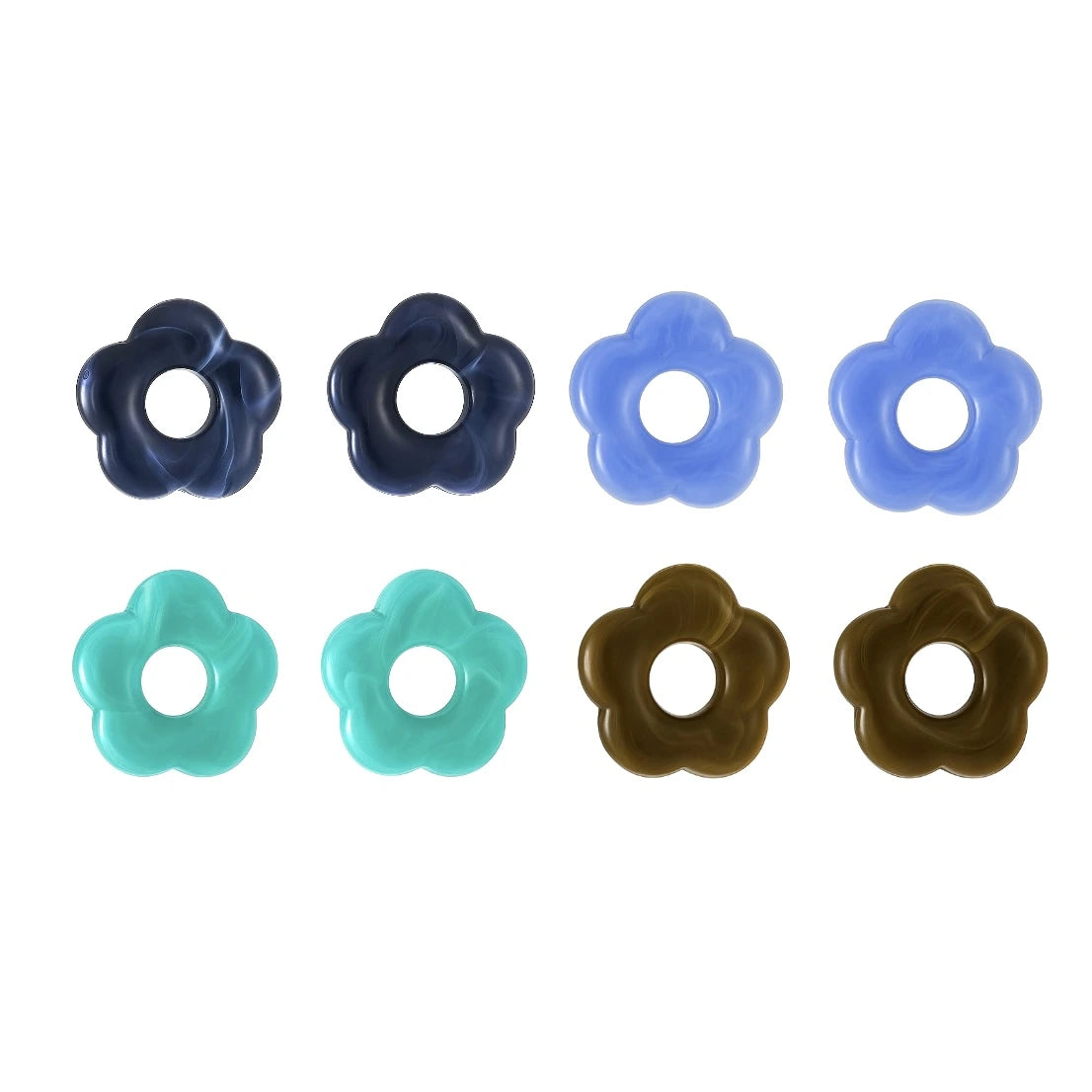 Fleurs boucles d’oreilles interchangeable