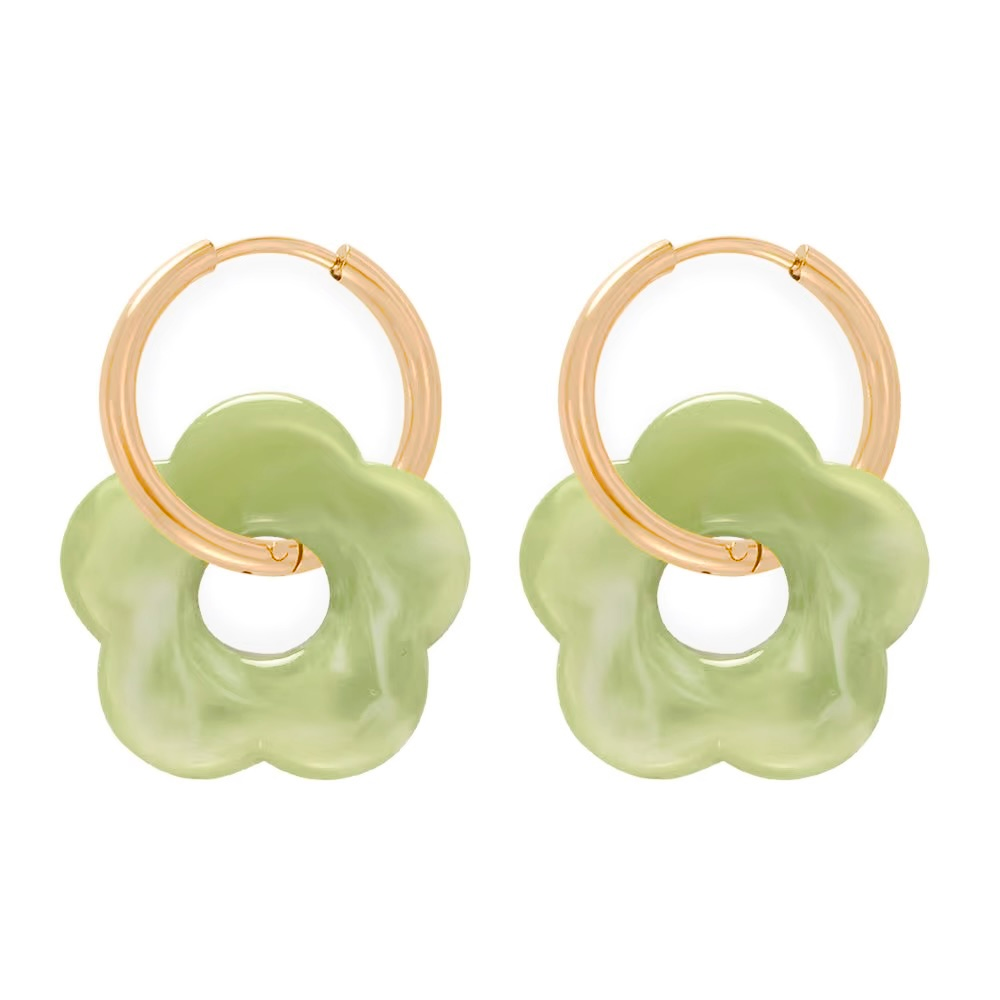Fleur | Boucles d’oreilles en acier inoxydable
