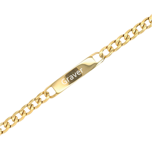 Gourmette gravure acier inoxydables