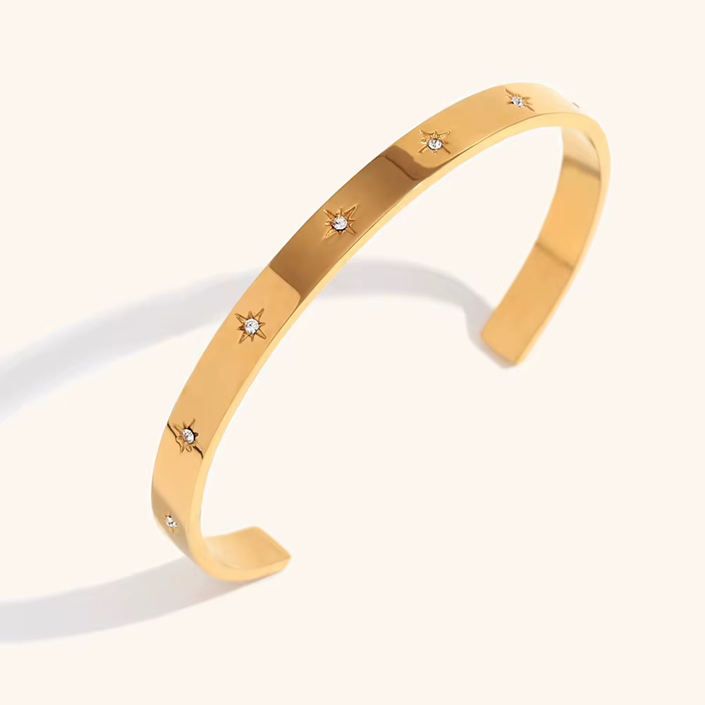 Jonc bracelet en acier inoxydable