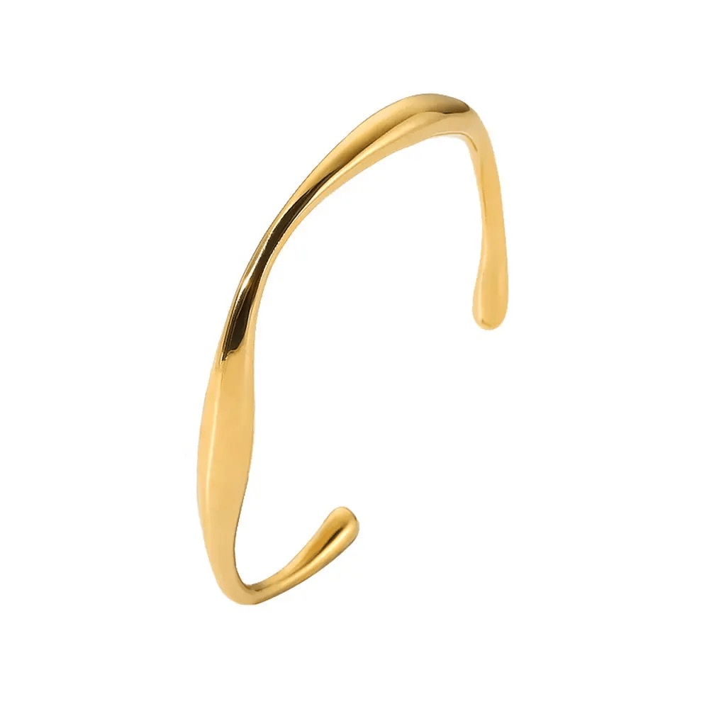 Bracelet jonc en acier inoxydable ajustable pas cher cadeau femme