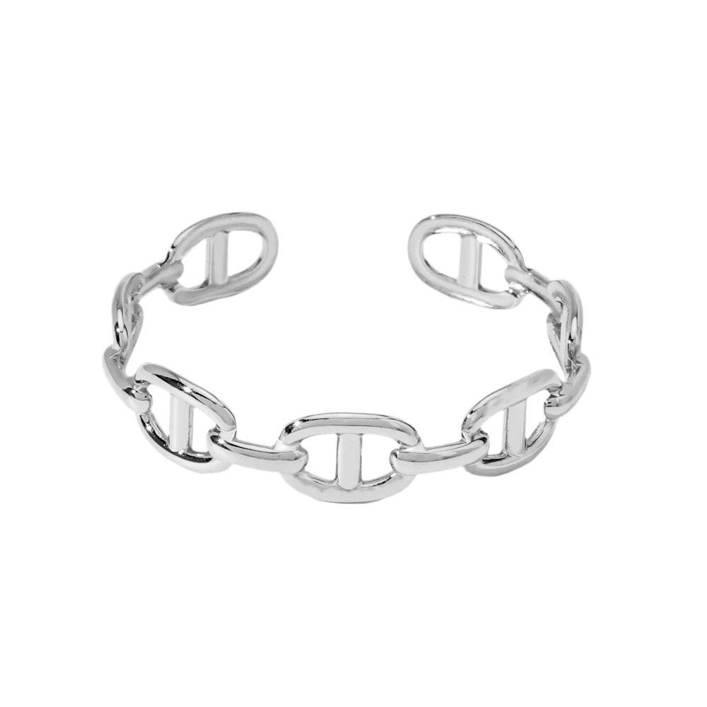 Bracelet jonc maille en acier inoxydable pas cher