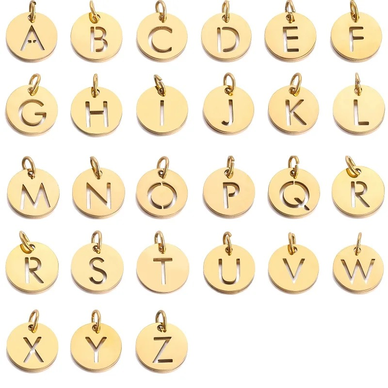 Mon collier lettre et médaille personnalisé en acier inoxydable