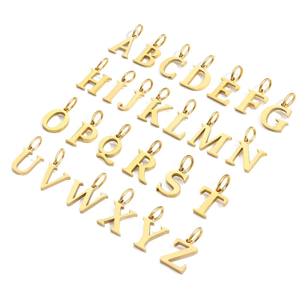 Bracelet lettre personnalisé en acier inoxydable pas cher
