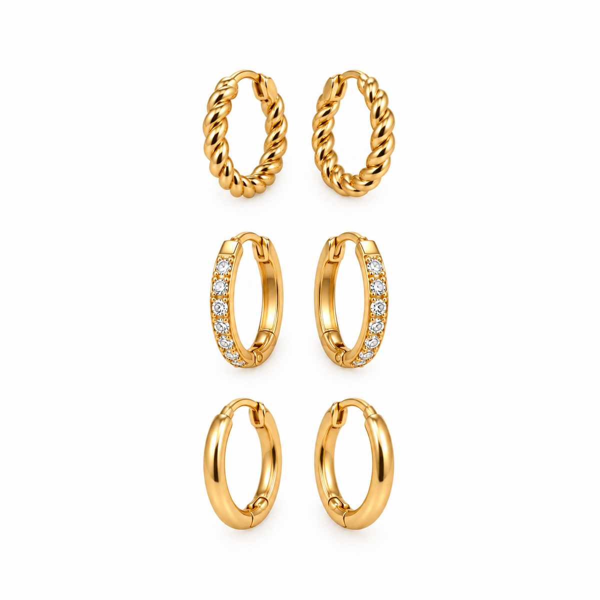Trio boucles d’oreilles