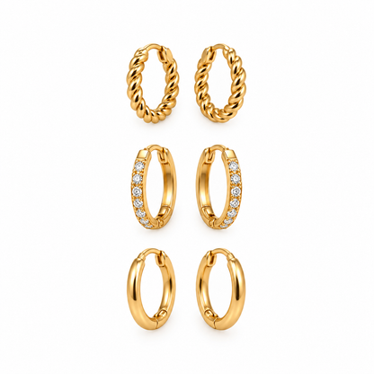 Trio boucles d’oreilles