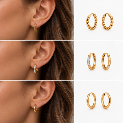 Trio boucles d’oreilles