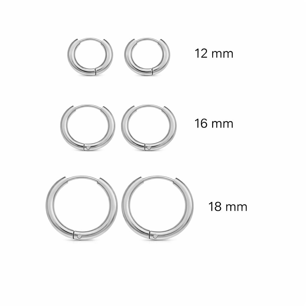 Anneaux acier inoxydable boucles d’oreilles fleur en résine 