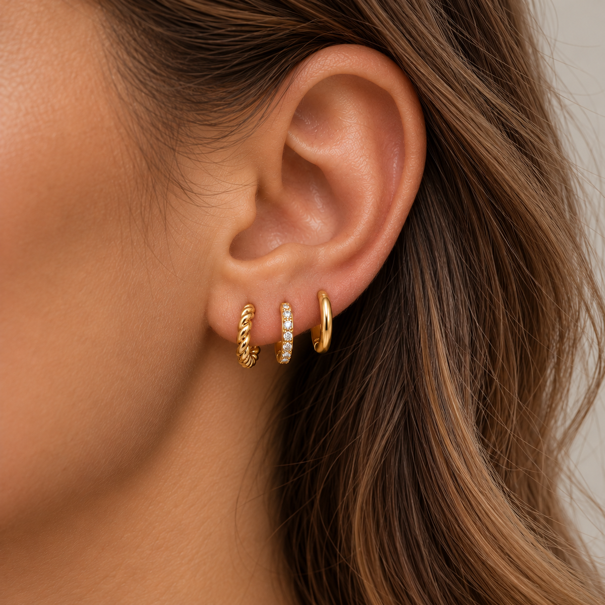 Trio boucles d’oreilles