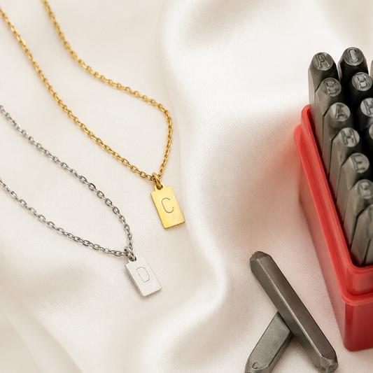Collier estampé personnalisée en acier inoxydable