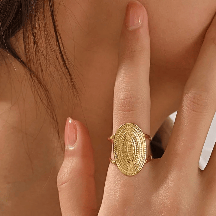 Alma Bague en acier inoxydable ajustable By Joelle