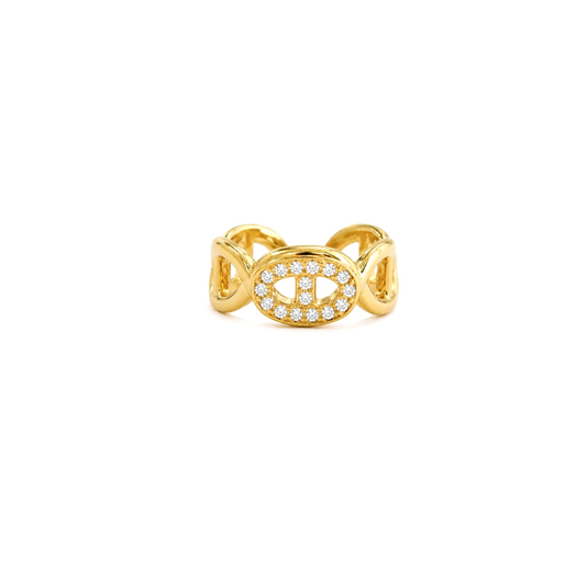 Bague en acier inoxydable maille marine 