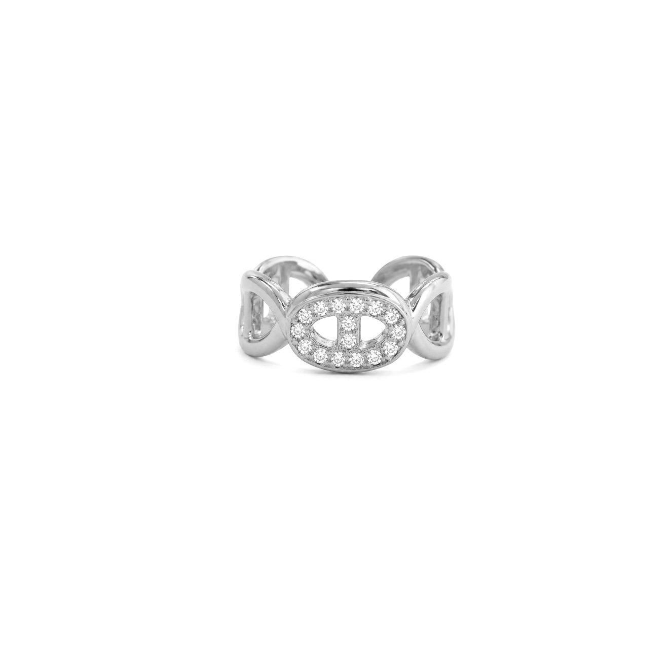 Bague en acier inoxydable maille marine 