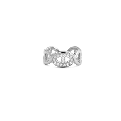 Bague en acier inoxydable maille marine 