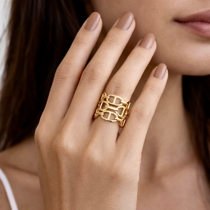 Bague maille marine en acier inoxydable 