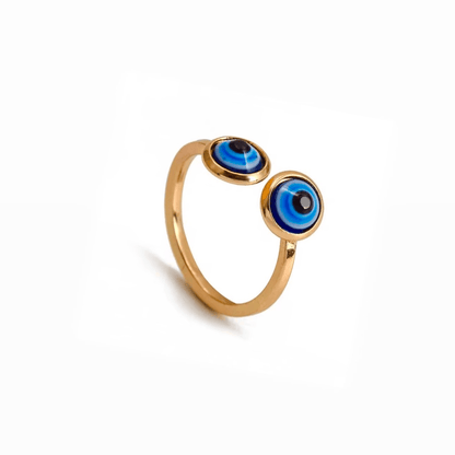 Okul Bleu I Bague en acier inoxydable ajustable