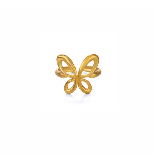 Bague papillon acier inoxydable 