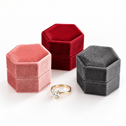 Boîte à bague velours 