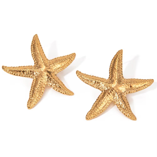 Boucles d’oreilles étoile de mer acier inoxydable 