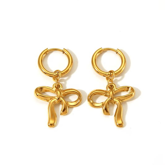 Boucles d’oreilles noeud acier inoxydable 