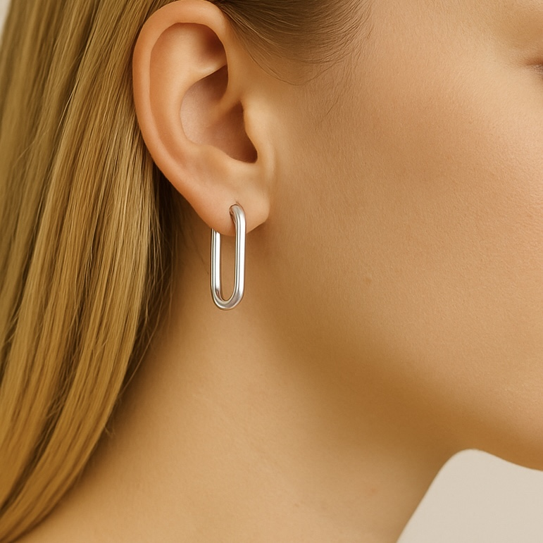 Boucles d’oreilles en acier inoxydable pas cher 