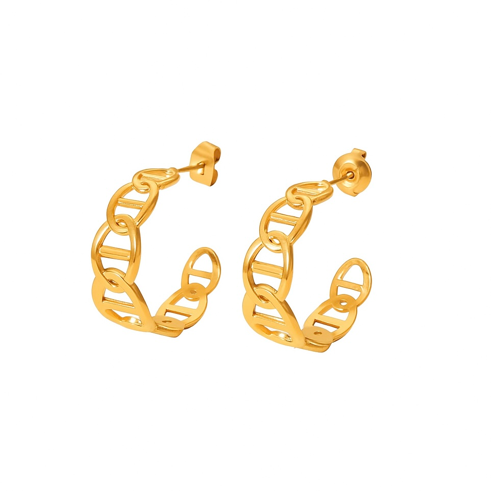 Boucles d’oreilles en acier inoxydable 