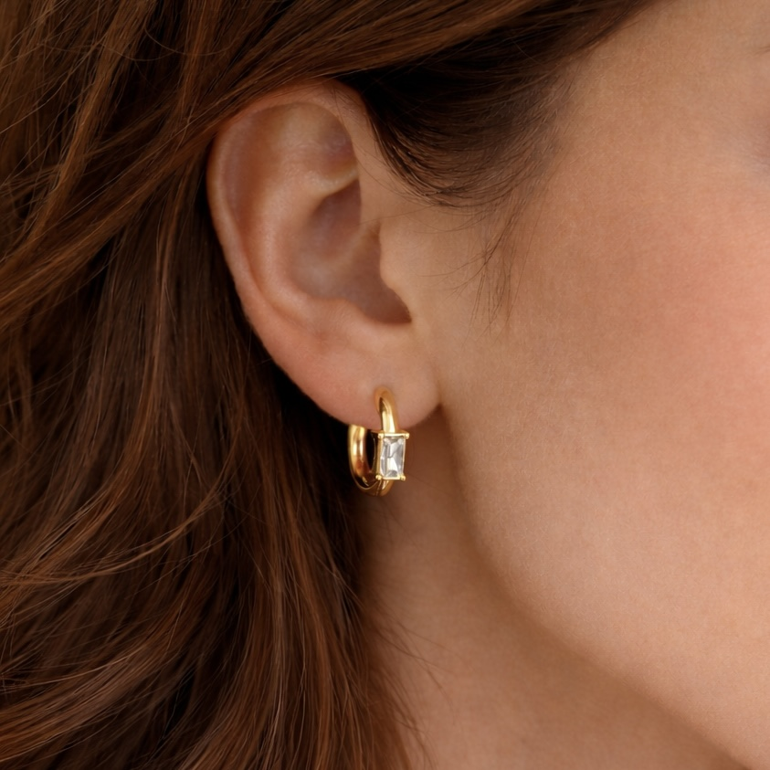 Boucles d’oreilles créoles en acier inoxydable 