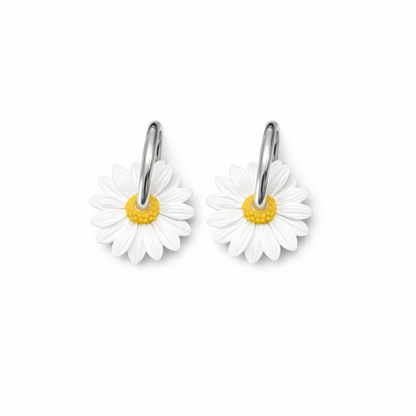 Boucles d’oreilles camomille interchangeable 