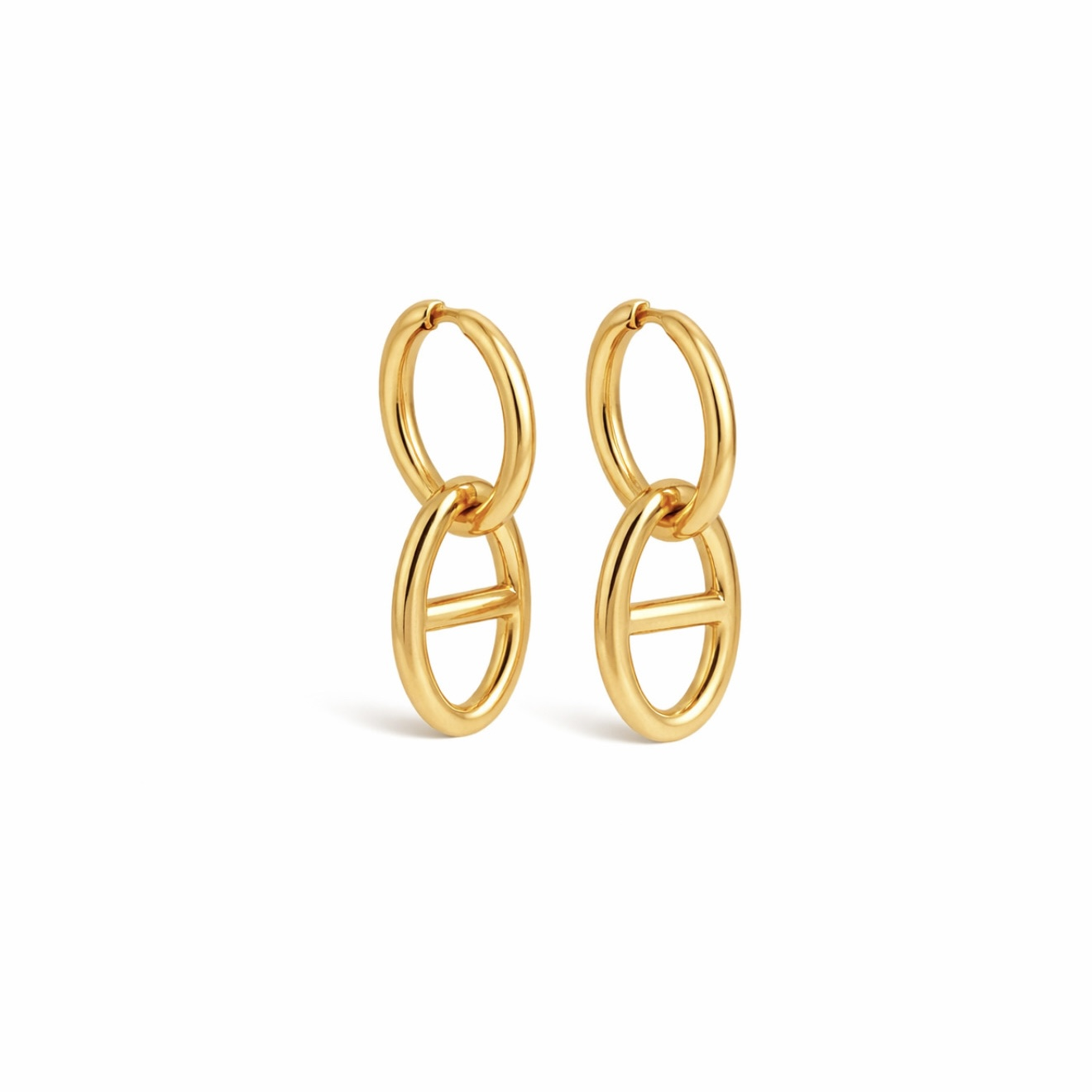Boucles d’oreilles maille marine en acier inoxydable 