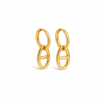 Boucles d’oreilles maille marine en acier inoxydable 