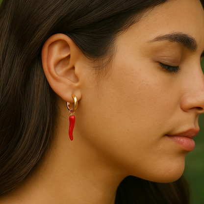 Boucles d’oreilles piment acier inoxydable 