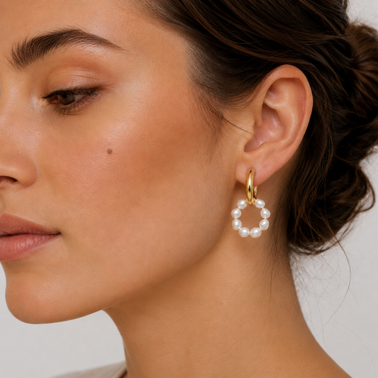 Boucles d’oreilles perles d’eau douce 