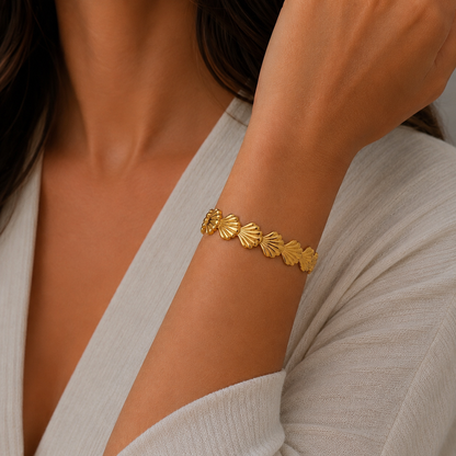 Bracelet coquillage en acier inoxydable 
