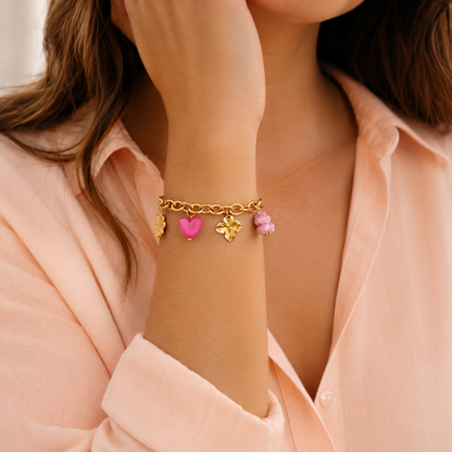 Bracelet charms en acier inoxydable 
