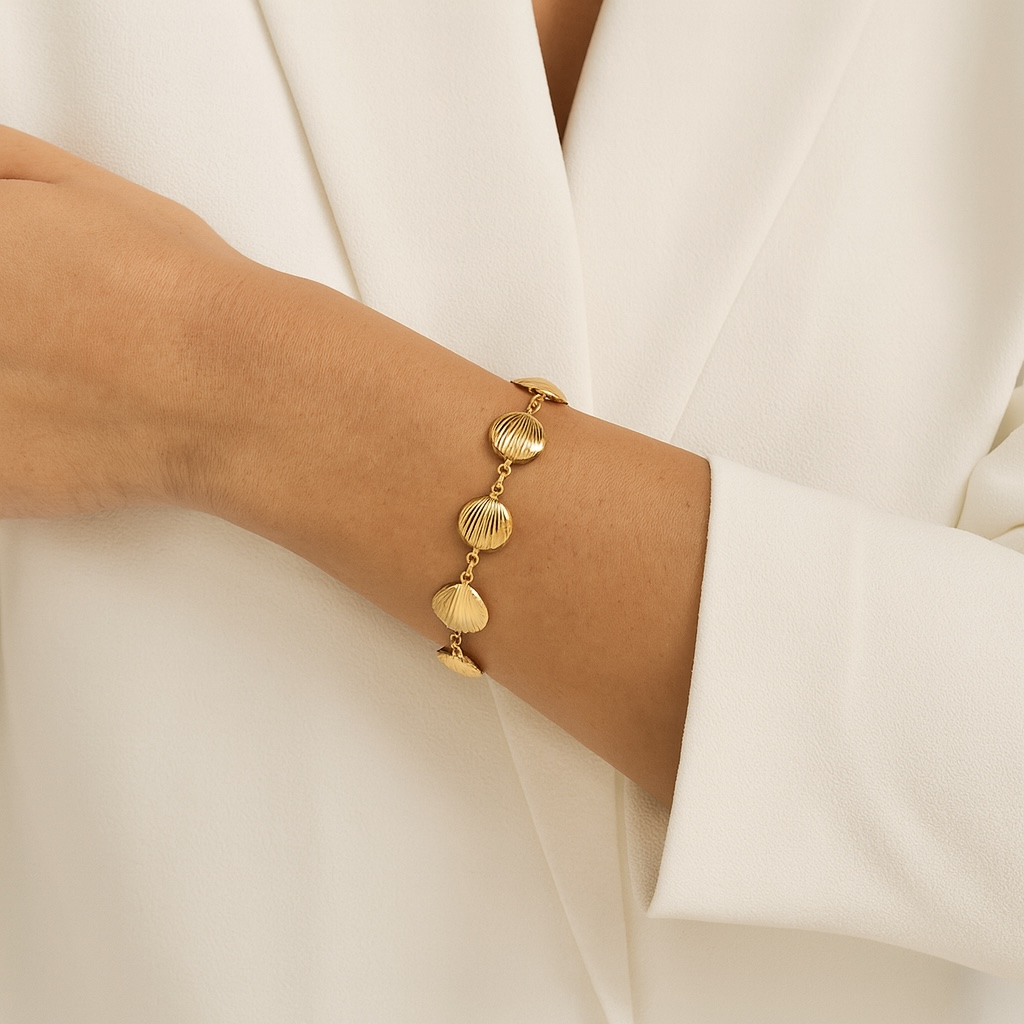 Bracelet coquillage acier inoxydable 