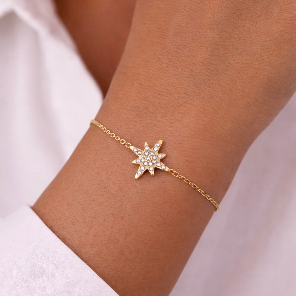 Bracelet étoile en acier inoxydable 