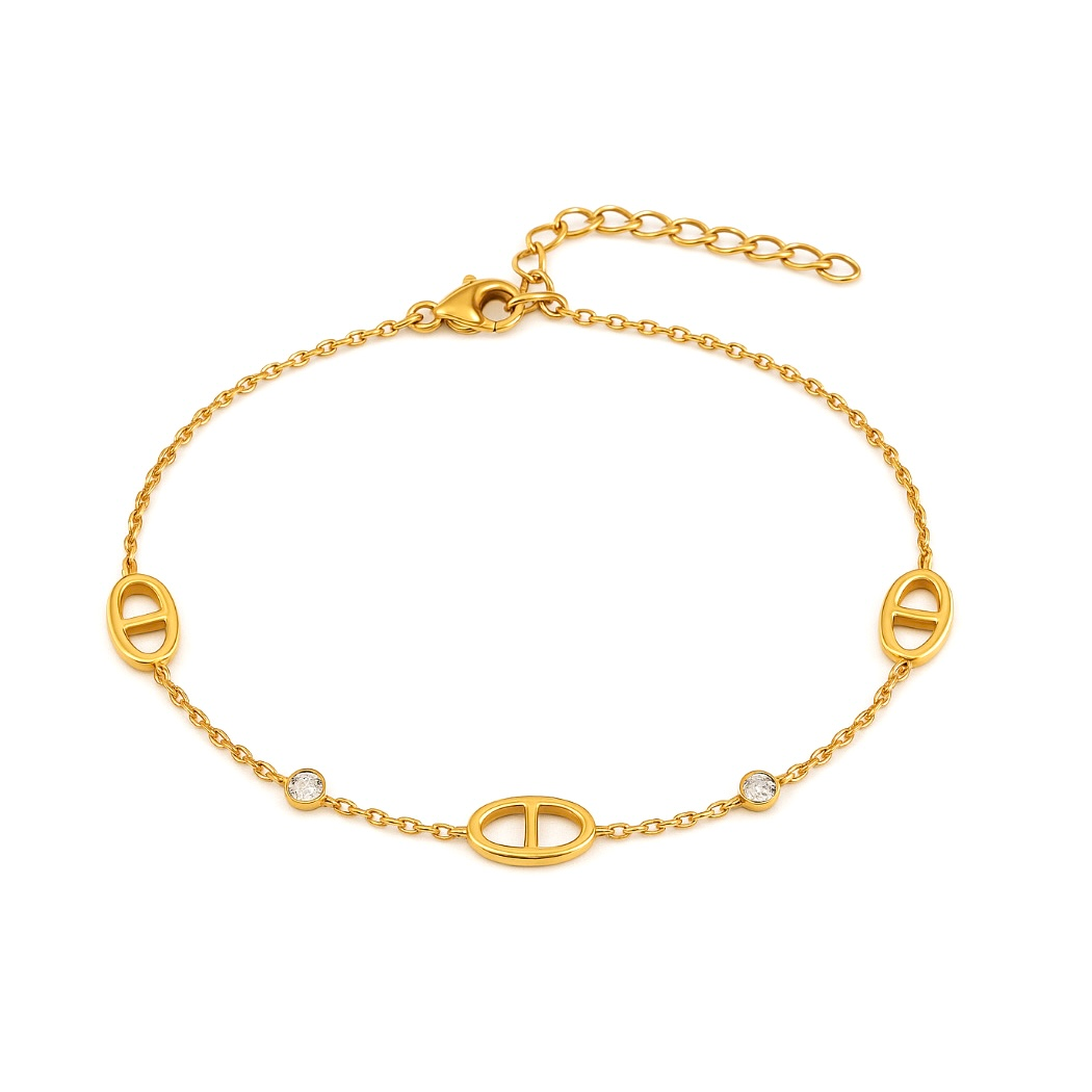 Bracelet maille marine acier inoxydable 