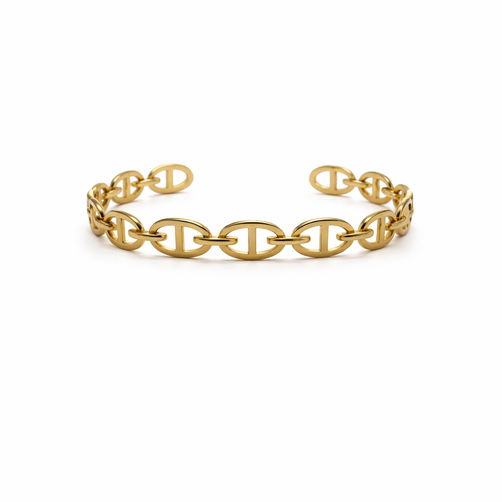 Bracelet jonc maille marine en acier inoxydable 