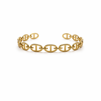 Bracelet jonc maille marine en acier inoxydable 