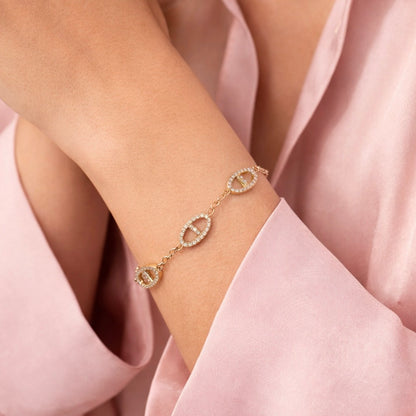 Bracelet maille en acier inoxydable 