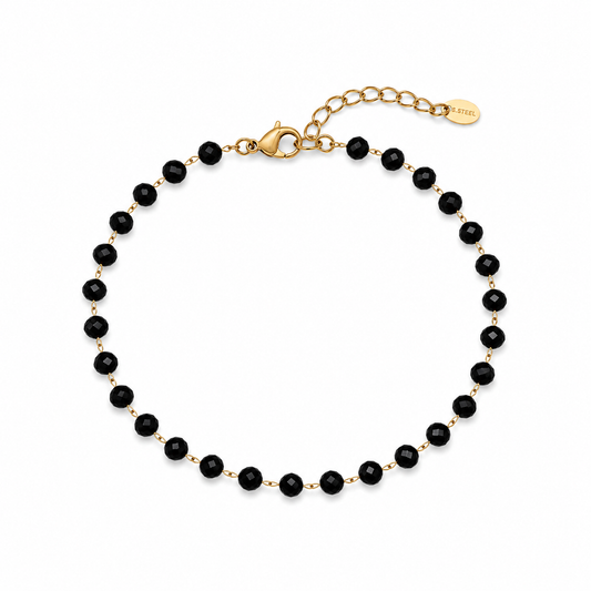 Bracelet noir en acier inoxydable 