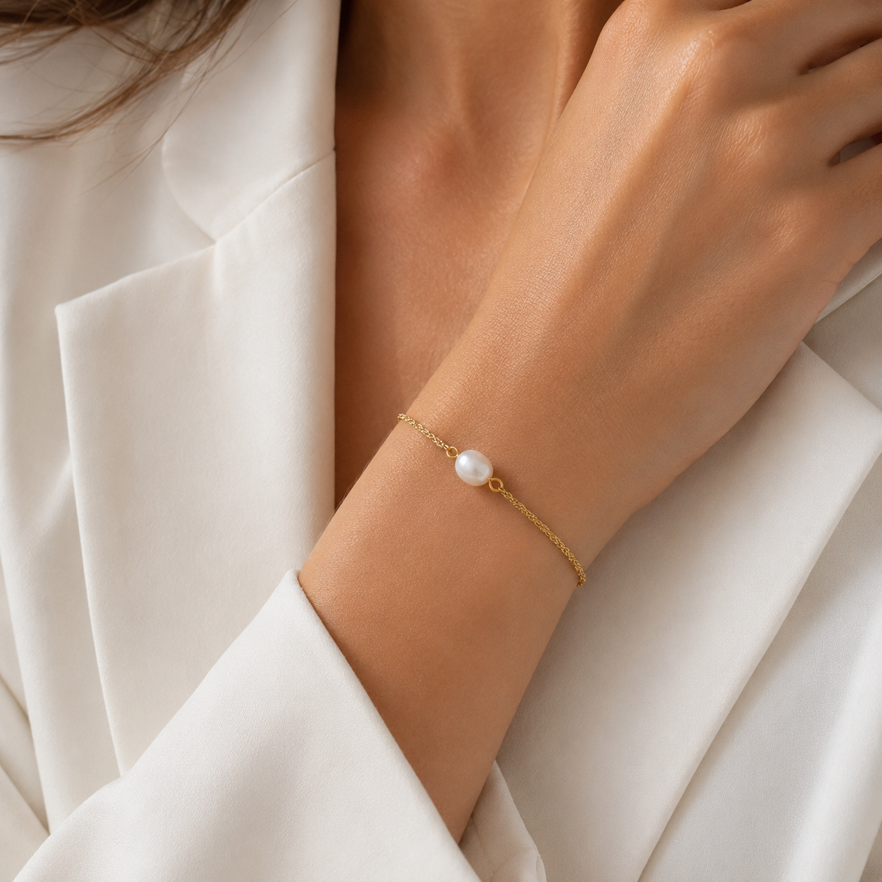 Bracelet perle en acier inoxydable 
