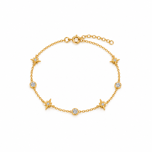 Bracelet étoile acier inoxydable 