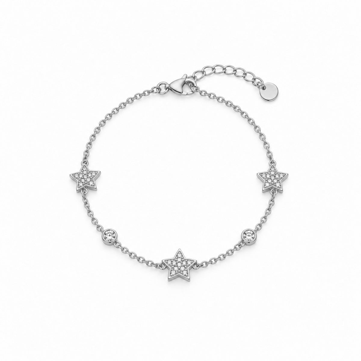 Bracelet étoile en acier inoxydable Argent 